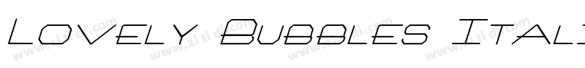 Lovely Bubbles Itali字体转换
